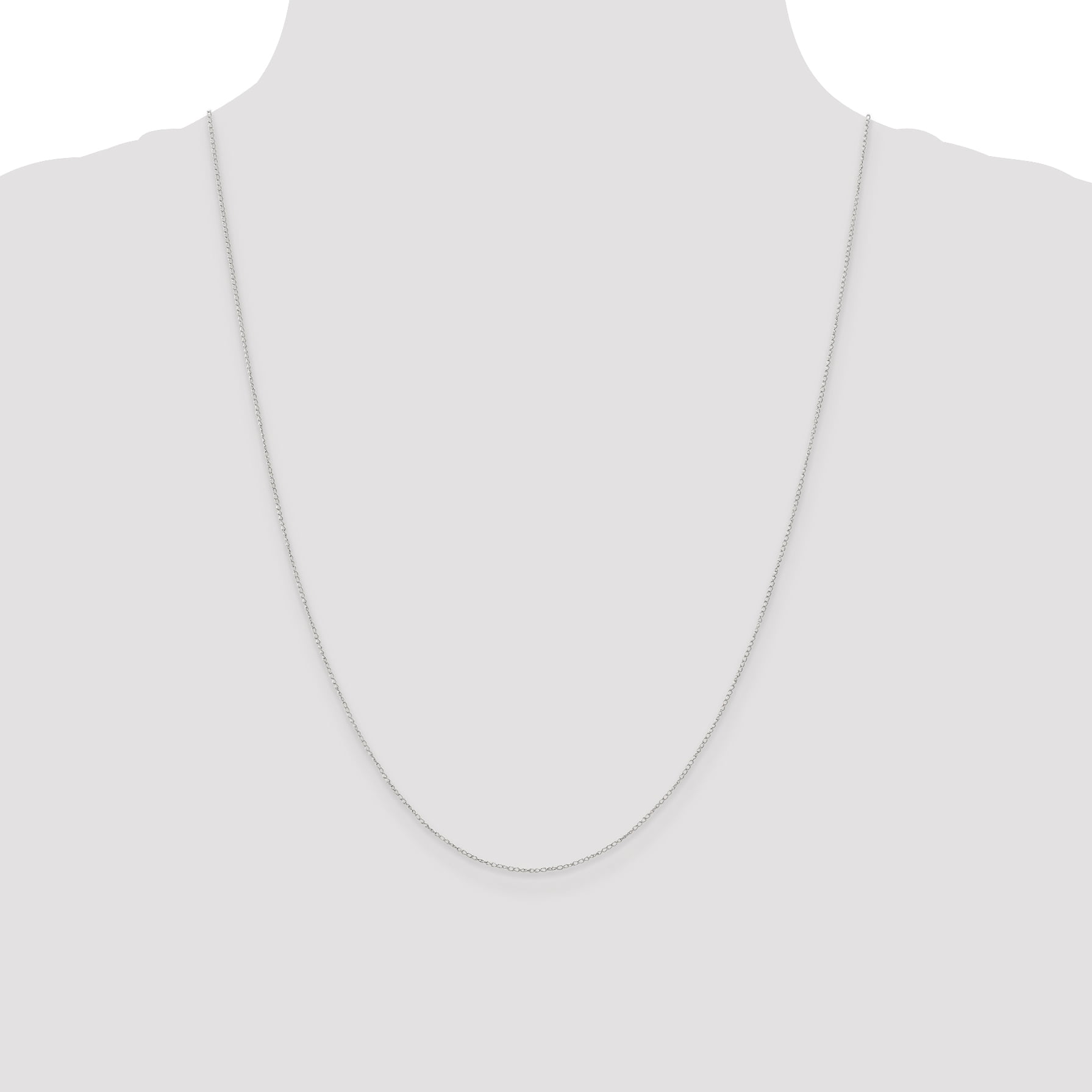 Primal Gold 10 Karat White Gold 0.42mm Carded Curb Chain