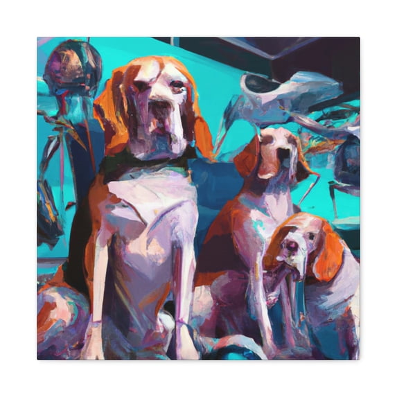 Beagle in Rococo Style - Canvas