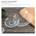 thumbnail image 5 of Set of 2 Round Transparent Glass Saucers Small Coffee Snack Plates Tea Tray Household Table Decor Accessories, 5 of 6