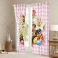 thumbnail image 3 of Feelyou Rabbit Bunnies Animal Curtains Pack of 2 (52x84 Each), Easter Eggs Window Curtains, 3 of 6