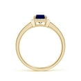 thumbnail image 2 of ANGARA Natural 1.05 ct Blue Sapphire Engagement Ring with Diamond Halo in 14K Yellow Gold for Women (Size-7x5mm) | September Birthstone, Anniversary, Jewelry Gift for Women | Natural Sapphire Ring, 2 of 9