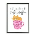 thumbnail image 2 of Stupell Industries Cats and Coffee Motivation Pink Cheetah Print Mug, 16 x 20, Design by Jennifer McCully, 2 of 5