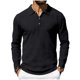 thumbnail image 2 of Ceisia Men's Breathable Linen Blend Long Sleeve Polo Shirts, Relaxed Fit Casual Collared Shirts for Daily Wear Gifts, 2 of 9