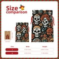thumbnail image 4 of ZICANCN Christmas Gift Bags, Death Skeleton Warrior Reusable Fabric Drawstring Storage Bags with Drawstring, Medium Size, 4 of 7