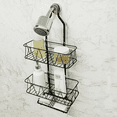 thumbnail image 2 of Bxaolu Shower Caddy Hanging - 2 Tier Never Rust Shower Organizer - Metal Over The Head Caddy with Soap Basket - Black, 2 of 9