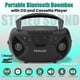 thumbnail image 2 of Philco Reproductor de CD portátil Boombox reproductor de casete combinado con Bluetooth, radio FM reproductores de CD para el hogar, reproductor de cinta de casete, entrada auxiliar compatible MP3/WMA, 2 of 5