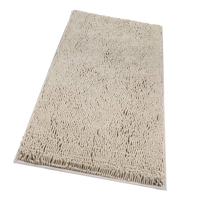Alfombra de baño Alfombra de ducha lavable antideslizante Alfombra de piso absorbente de agua para baño Dormitorio, Gris seitruly HA004438-02