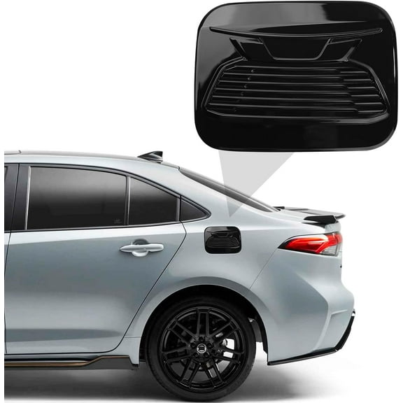 Compatible with Toyota Corolla Accessories Sedan 2025 2024 2023 2022 2021 2020 2019 Accessories Sporty Car Exterior Fuel Tank Cover Trim Oil Gas Cap -Glossy Black