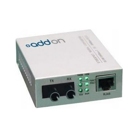 AddOn 10/100/1000Base-TX(RJ-45) to 1000Base-SX(ST) MMF 850nm 550m Media Converter - 100% compatible and guaranteed to work