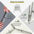 thumbnail image 6 of 6x8x7 FT Outdoor Portable Storage Shed Tent with Roll-up Zipper Door and Window Portable Carport with Waterproof Tarp Galvanized Steel for Motorcycle, Generator, Bike Storage (White), 6 of 8