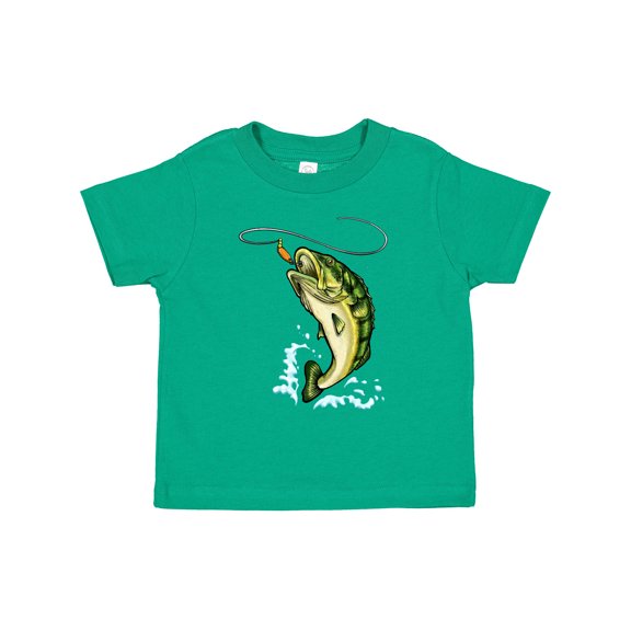 Inktastic Leaping Bass Fish Boys or Girls Toddler T-Shirt