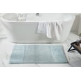 thumbnail image 4 of Better Trends 4 Piece Bathroom Rug Set, 100% Cotton, Extra Soft Tufted Bath Mat, Water Absorbent & Non Slip Bath Rug, (Blue) Granada Collection, 4 of 9