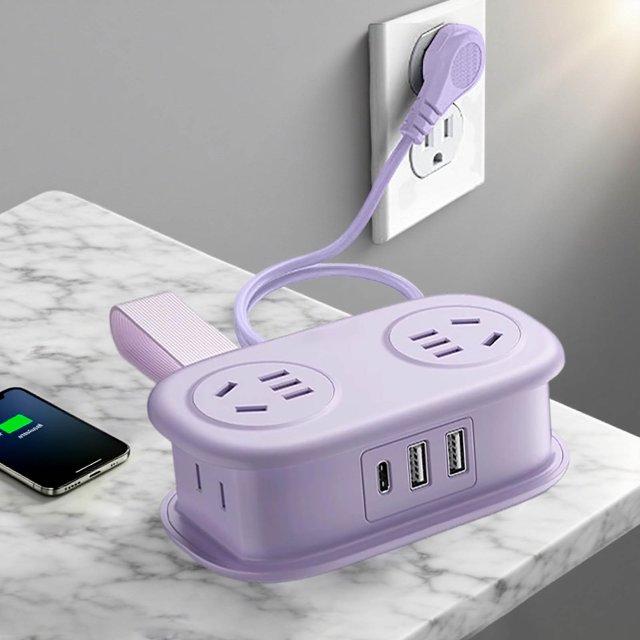 BotaniNest Five In One Power Strip With USB Ports,Extension Cord Surge Protector Power Strip,Portable For Travel USB Smart Charging Meeting The Needs Of Various Devices