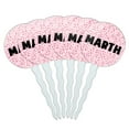 thumbnail image 1 of Marth Cupcake Picks Toppers - Set of 6 - Pink Speckles, 1 of 1