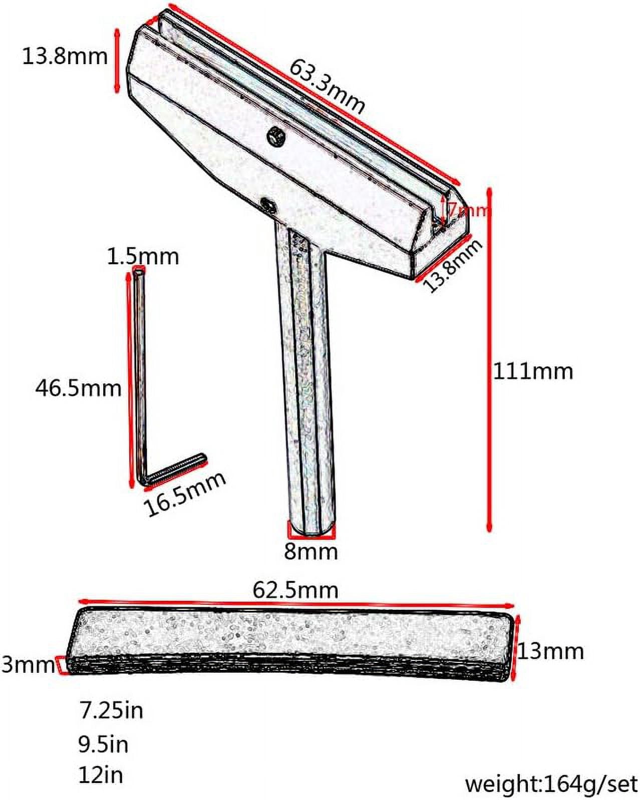 ABCISI Electric Guitar Repair Tool, Alloy Fingerboard Fret Press Caul with 12/7.25/9.5 Inserts, Guitar Fret Adjustment Tool Musical Instrument Accessory - Black