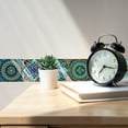 thumbnail image 5 of 20 Sheets Tile Stickers 4x4in Mandala Tiles Decals Self-adhesive Waterproof Removable Vinyl Peel and Stick for Kitchen Bathroom Wall Decor, 5 of 8