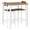 White, variant on Industrial Small Dining Table Set for 2, HOMCOM 3 Piece Counter Height Bar Table and Chairs with Steel Frame, Rustic Brown and Black Square Kitchen Table and Stools for Space Saving