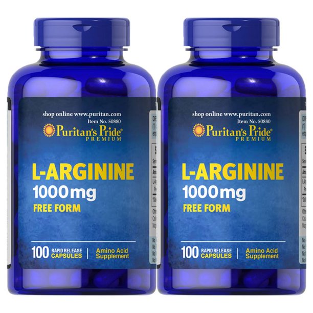 Puritan's Pride LArginine 1000 mg100 Capsules (2 PACK)