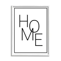 Stupell Industries Minimal Home Phrase Inspirational Painting White Framed Art Print Wall Art, 11 x 14