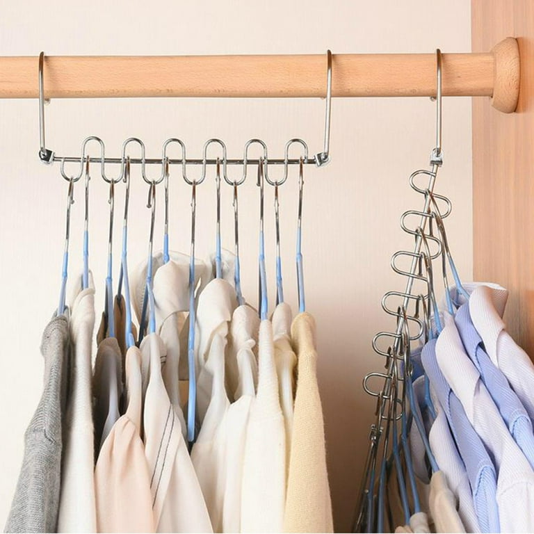 Honrane Rotatable Foldable Household Clothes Hanger Perforated Steel Storage Rack Holder