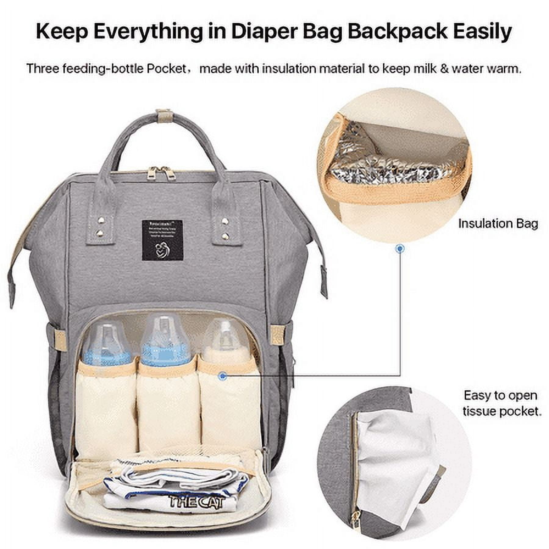 SUPTREE Diaper Bag Backpack for Girls Boys Large Capacity Travel Nappy Bag for Mom Toiletries Waterproof