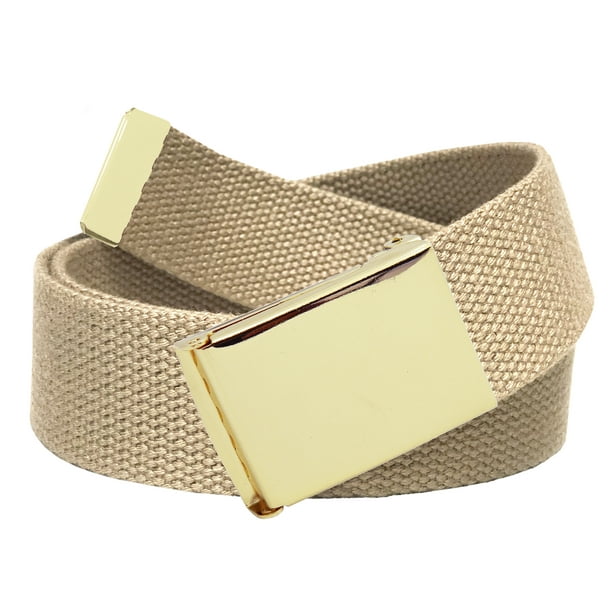 Build A Belt Men's Golf Belt in 1.5 Gold Brass Flip Top Buckle with