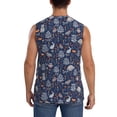 thumbnail image 4 of Lsque Autumn Forest2 Print Men's Cotton Blend Sleeveless Muscle Shirts (S-3XL)- Moisture Wicking, Odor Protection, UPF 30+,Small, 4 of 8