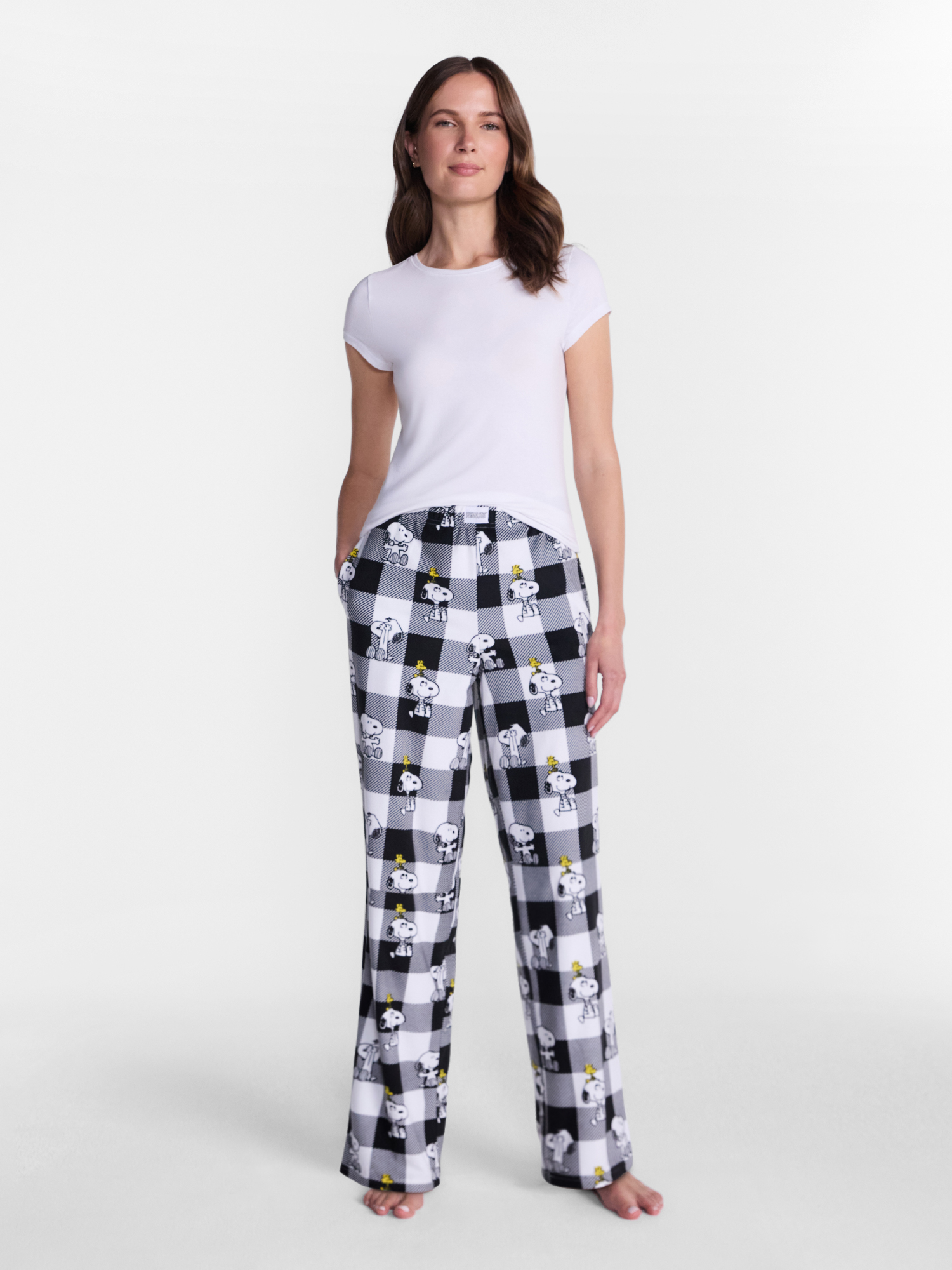 Peanuts Women's Snoopy Wide-Leg Velour Sleep Pants photo 3