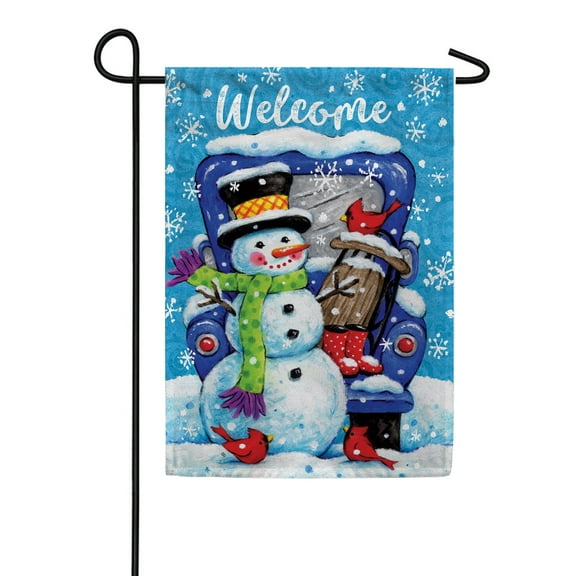 Custom Decor Garden Flag - Truck & Snowman