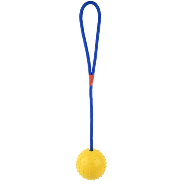 KAKOWELY Pelota de goma para mascotas con cuerda, juguete masticable para perros, juguete de dentición de goma, pelota para limpiar los dientes
