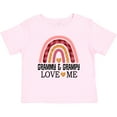 thumbnail image 3 of Inktastic Grammy and Grampy Love Me Grandchild Rainbow Girls Baby T-Shirt, 3 of 5