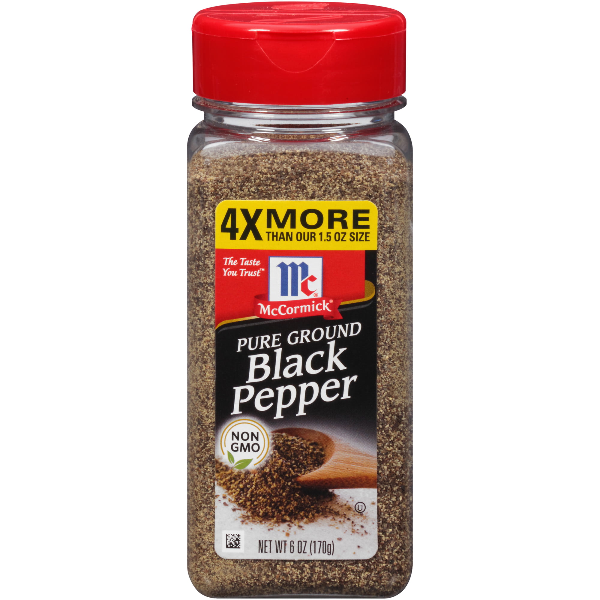 McCormick Pure Ground Black Pepper, Value Size, 6 oz - Walmart.com