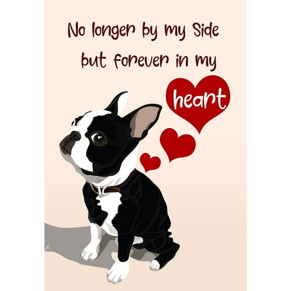 America Forever Pet Memorial Garden Flag - In My Heart Forever, Lost Pet Dog Bereavement Remembrance - Double Sided Seasonal Yard Outdoor Decorative Flag - 12.5" x 18"