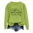 thumbnail image 1 of WEAIXIMIUNG Custom Sweatshirt Ladies Fashion Leisure Pure Color Loose Long Sleeved Printed Letters Round Collar, 1 of 4