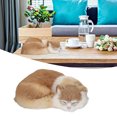 thumbnail image 3 of Decorative Sleeping Cat Figurine, Soft Collectible Plush Sleeping Cat Model Furry For Office, 3 of 7