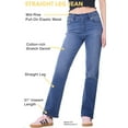 thumbnail image 5 of Rekkuna Women's Pull-On Stretchy Comfort Straight Leg Jean (14, Medium Blue Stone Wash), 5 of 6