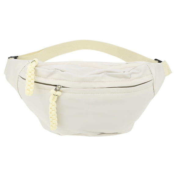 Unique Bargains 1 Pc Fanny Pack Versatile Waist Bag White