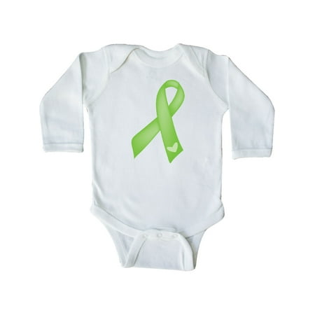 

Inktastic Lime Green Awareness Ribbon Gift Baby Girl Long Sleeve Bodysuit