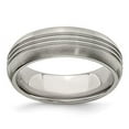 thumbnail image 7 of Edward Mirell Titanium Polished Grooved 7mm Band, 7 of 7
