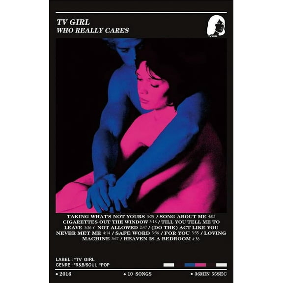 BINFA-Wall Art TV Girl Who Really Cares Album Cover Canvas Modern Wall Art for Family Corridor 12" x 18" Poster