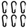 thumbnail image 2 of Mosquetón Llavero de aluminio en D Negro Sunnimix 6pcs, 2 of 7