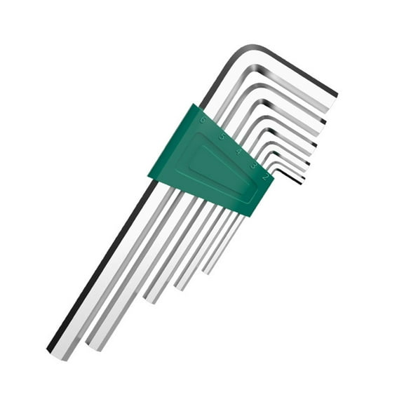 Secure Grip No Slipping Hexagon Spanner Screwdriver Hand Tools L Shape Hex Wrench Set for Tight Areas Angled Work 8 Pack