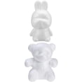 thumbnail image 1 of 2pcs Foam Bear Shapes Craft Bears Foam Modeling for Wedding Flower Arranging Gift, 1 of 8