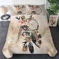 thumbnail image 4 of Plumas Blanco Dreamcatcher Nativo Americano Juego de Cama LT10, 4 of 5