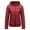 Burgundy Red, variant on Women's Hooded Packable Ultra Light Coat Warm Short Puffer Jacket Black XL