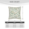 thumbnail image 4 of Xecao Daisies Flowers Print Soft Velvet Decorative Throw Pillow Covers, Square Cushion Cases for Bed, Sofa, Living Room, Car, and Indoor Outdoor Use-18"x18", 4 of 8