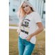 thumbnail image 2 of ABPHQTO Camiseta rasgada con estampado gráfico blanco LIFE IS SHORT GO CAMPING para mujer, 2 of 5
