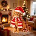 thumbnail image 5 of 2026 Christmas Home Party Decoration Cute Christmas Tree Decorations Flat Printed Acrylic Christmas Hanging Ornaments Lovely Pet Pendant For Xmas Party Home Indoor Holiday Decor, 5 of 8