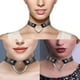 thumbnail image 5 of Sonducket Collar colorido Gargantillas de cuero de Halloween multicolor Colgante de cadena Gargantilla de corazón brillante ajustable Negro Type1 NO1, 5 of 6