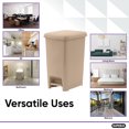 thumbnail image 5 of Slim 2.5-gallon Step on Trash Can with Lid Space Savor Beige Trash Can, Good for Dorm Room, Kitchen, Bathroom, or Office, Keeps the Room Neat and Clean, 5 of 7